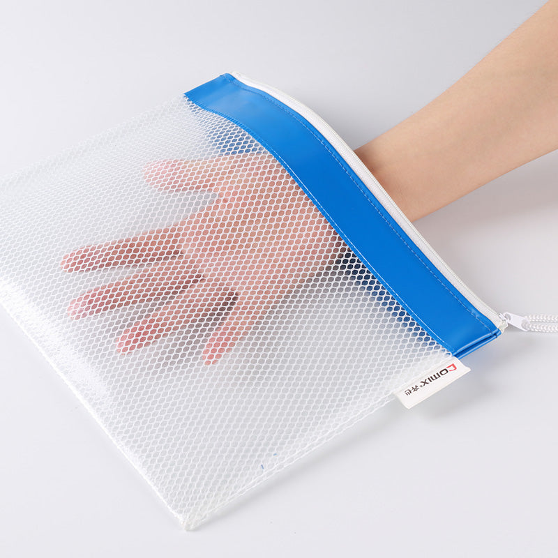 Comix zipper PVC mesh bag A2054/2055/2056/2057