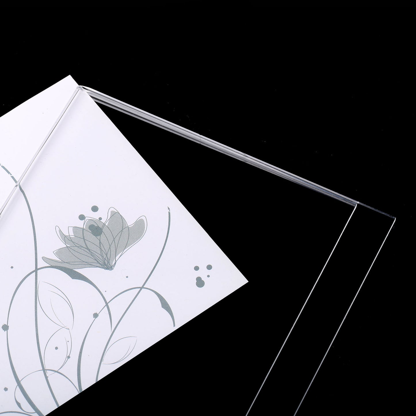 Reap aluminum T-shaped double-sided transparent acrylic display board