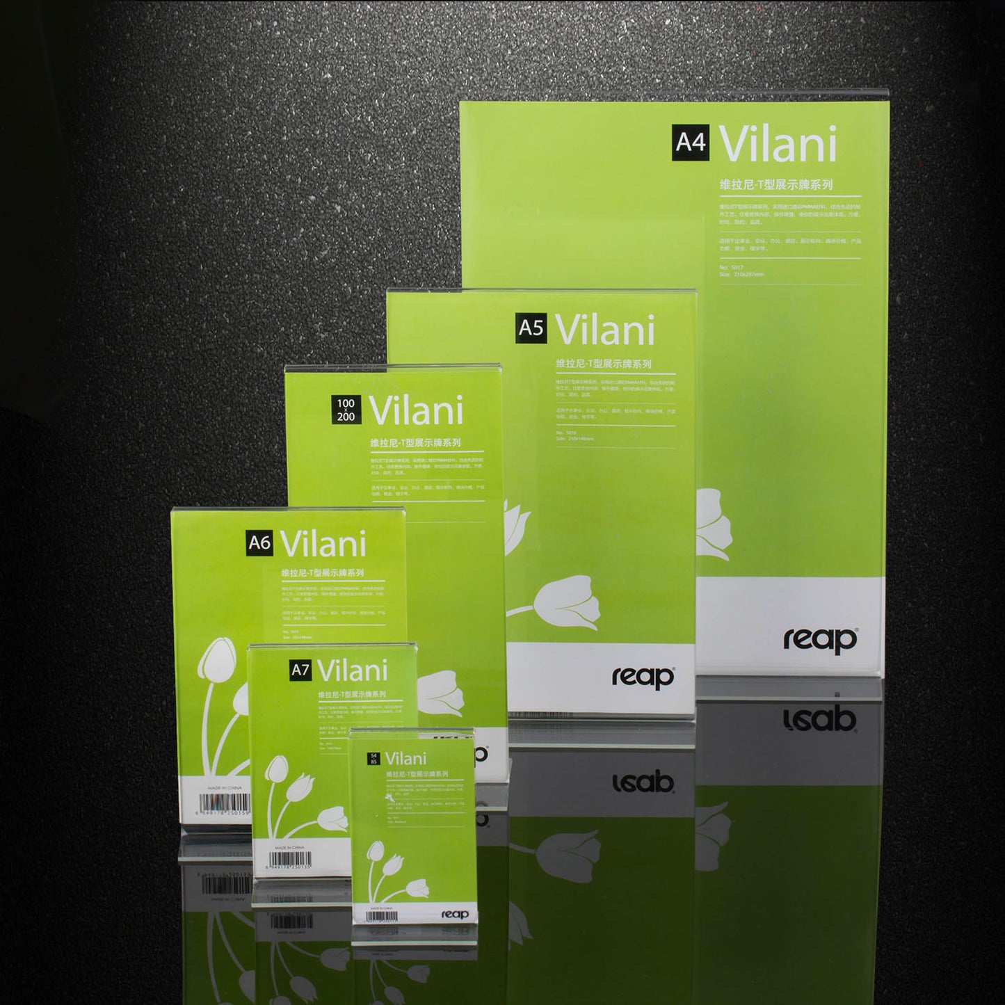 Reap acrylic double-sided transparent table display card