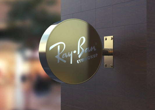 Round double-sided LED acrylic sign wrought iron light box outdoor waterproof sunscreen billboard