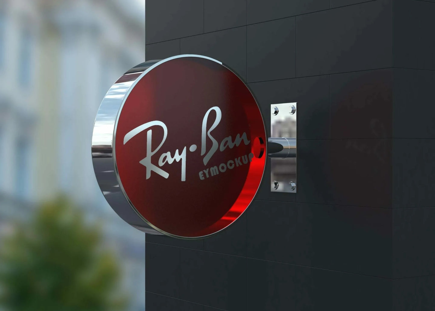 Round double-sided LED acrylic sign wrought iron light box outdoor waterproof sunscreen billboard