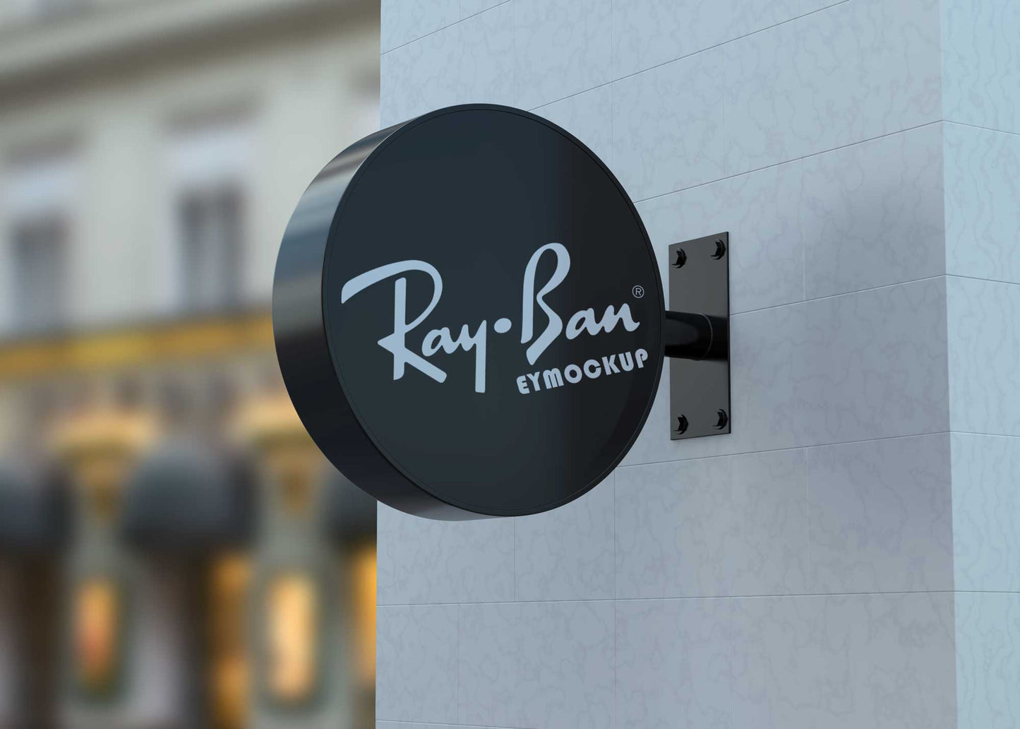 Round double-sided LED acrylic sign wrought iron light box outdoor waterproof sunscreen billboard