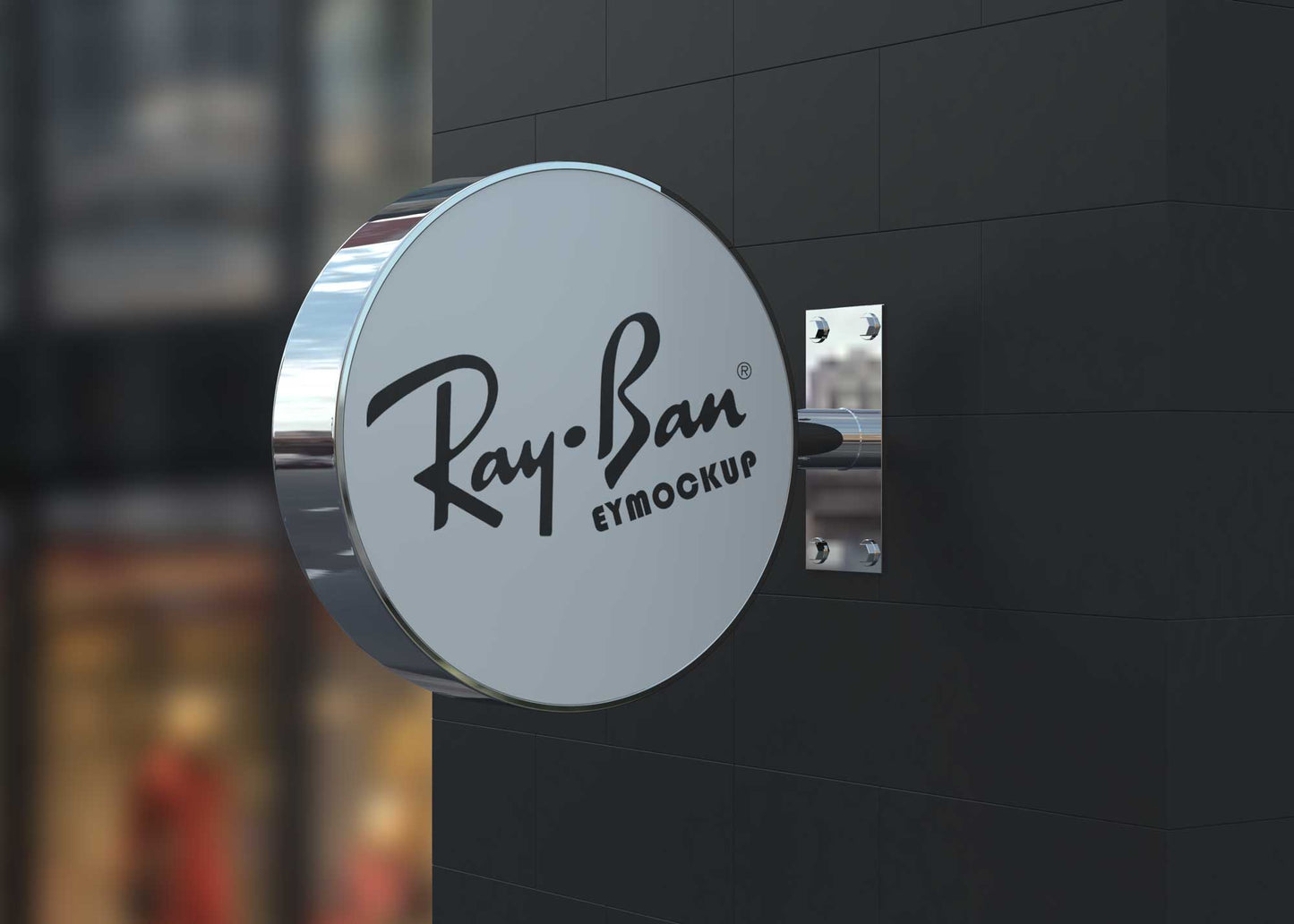 Round double-sided LED acrylic sign wrought iron light box outdoor waterproof sunscreen billboard