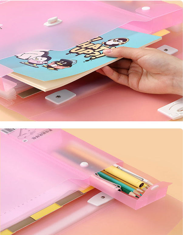 Comix A4 PP multifunctional 7-compartment accordion bag 3177