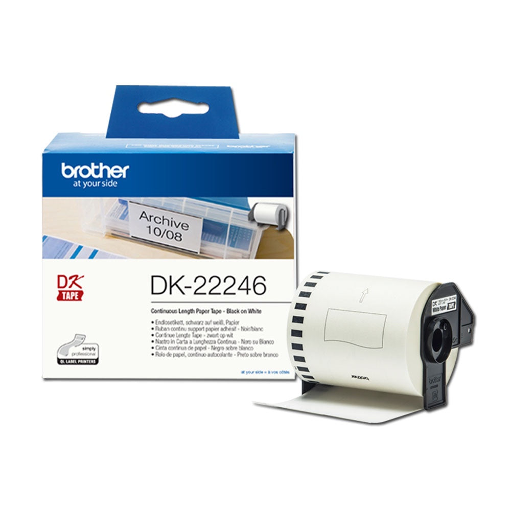 Brother 連續標籤帶 DK-22246 (103mm 白底黑字 30.48m) 新款取代DK-22243