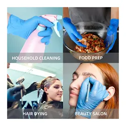 Disposable food grade nitrile gloves, powder-free, oil-proof and wear-resistant