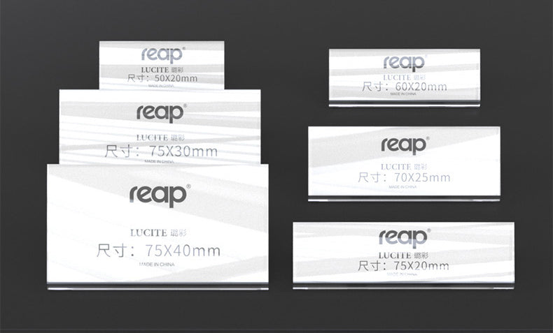 Reap acrylic transparent name magnetic buckle tag