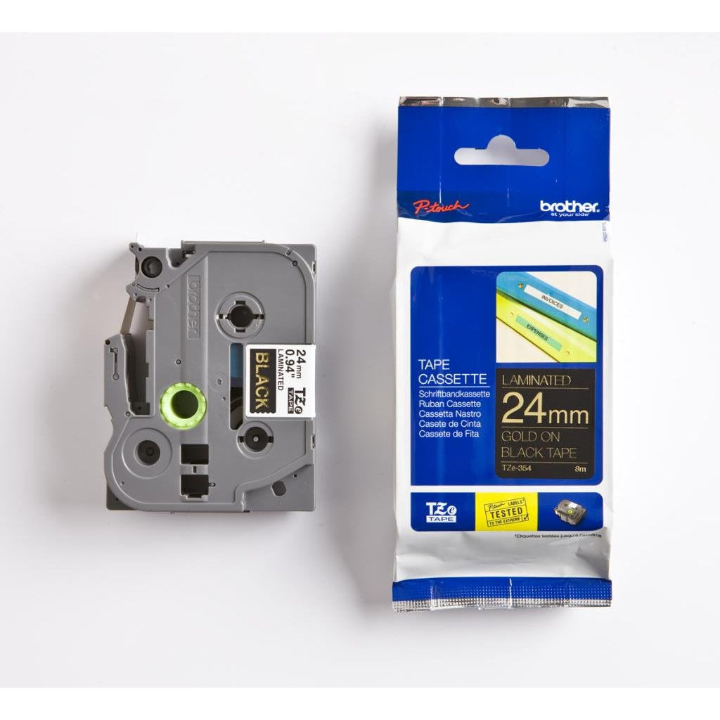 Brother 24mm 原廠特殊規格標籤帶 TZe-355 TZe-354 TZe-555 TZe-M951-長度8M