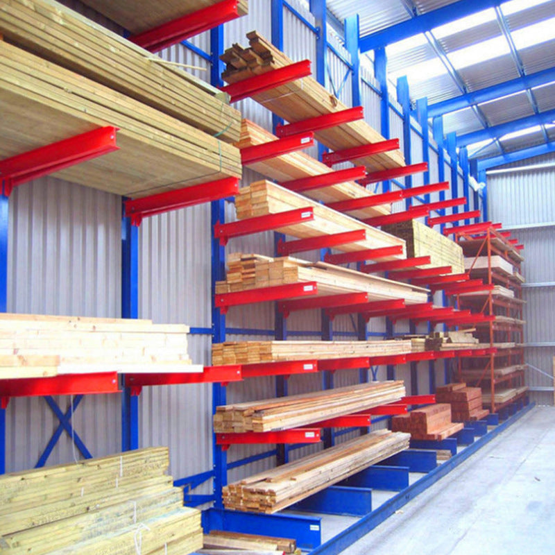 Medium and heavy cantilever shelves warehouse aluminum pipe storage rack stable single double-sided cantilever shelves