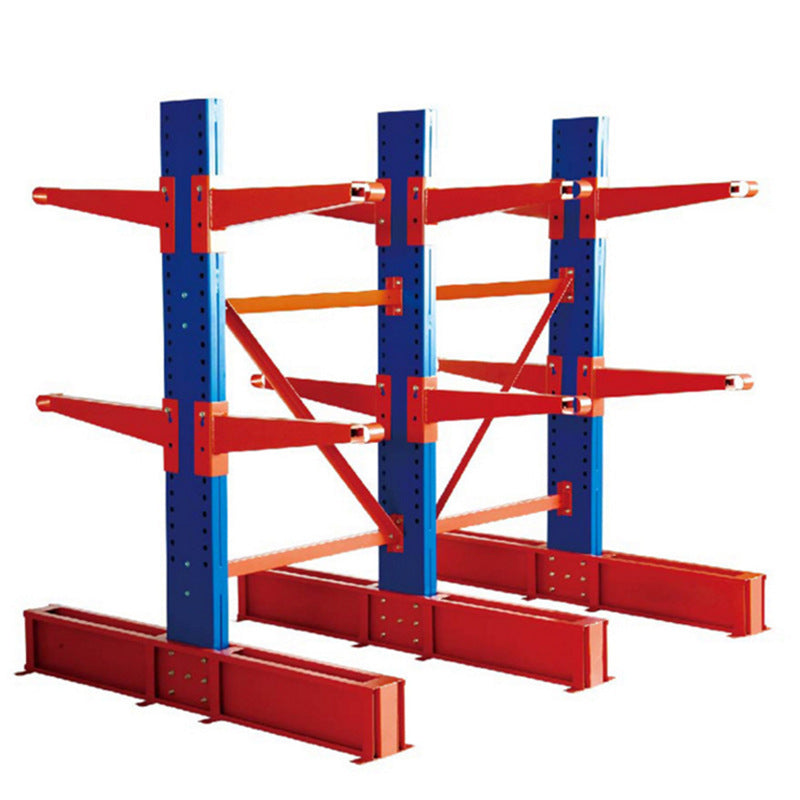 Medium and heavy cantilever shelves warehouse aluminum pipe storage rack stable single double-sided cantilever shelves