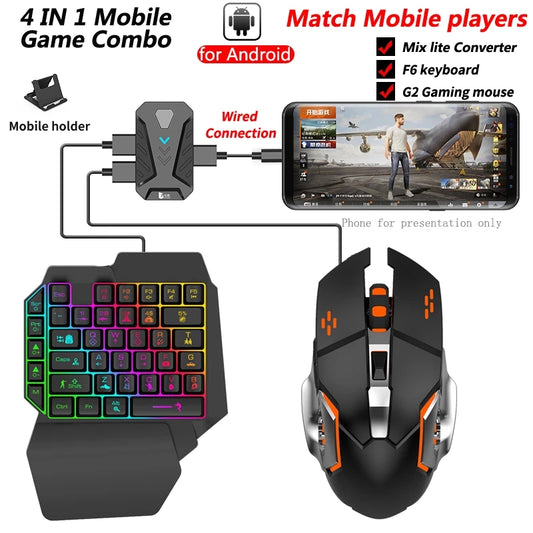 Mixlite 喫雞王座，遊戲手把鍵鼠轉換器，適用於英雄聯盟手遊等遊戲的周邊