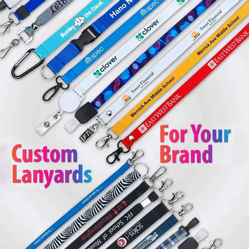 Lanyard logo customized PVC heat transfer neck rope satin nylon polyester lanyard personalized mobile phone teacher customized lanyard