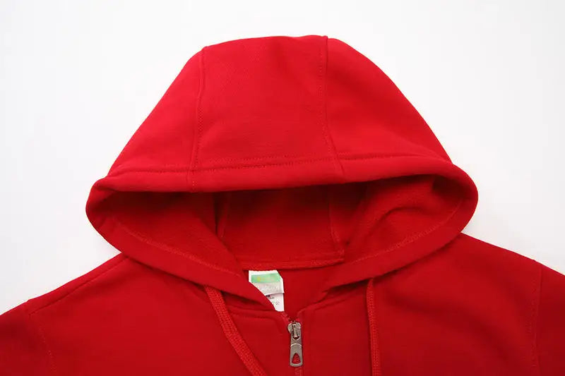 定制 LOGO 連帽衫！60% 棉 40% 滌綸 素色拉鍊款 來樣定做 + 3D 絲網印刷