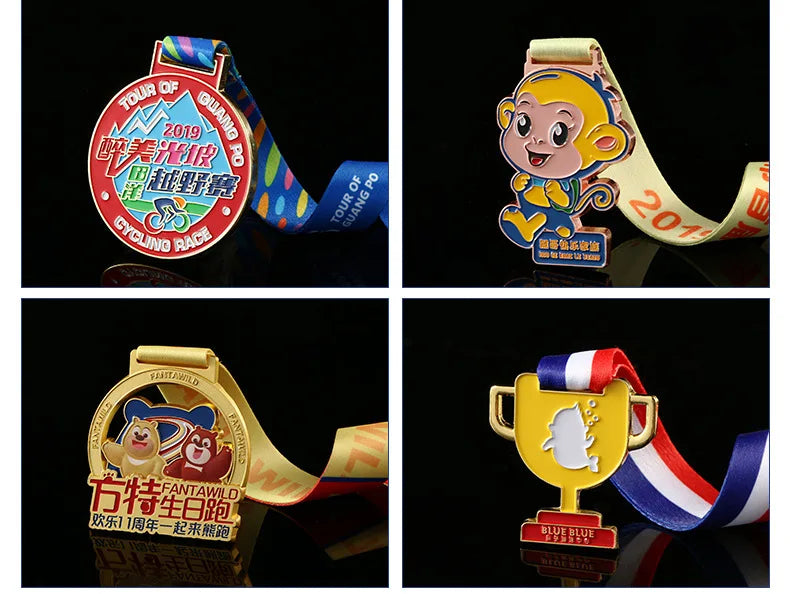 專業定製 3D 金屬獎章，附精美絲帶任選