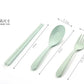 戶外野餐必備！可生物降解稻草小麥餐具套裝 支持訂製塑料款