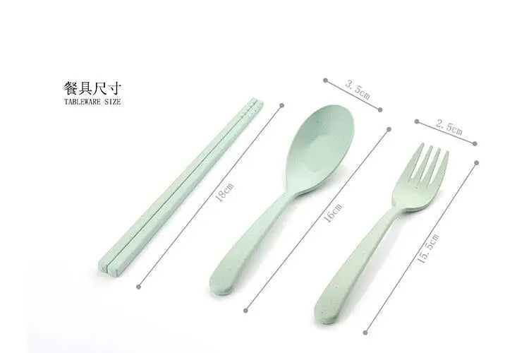 戶外野餐必備！可生物降解稻草小麥餐具套裝 支持訂製塑料款