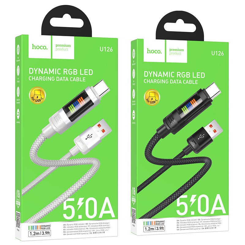 HOCO U126-100W marquee charging cable PD27W is suitable for fast charging of Apple Type-C mobile phones