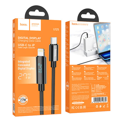 HOCO U125 screen display 100W mobile phone notebook fast charging cable Type-C 5A line PD20W fast charging cable