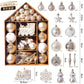 Christmas 3cm mixed house painted electroplating gift bag Christmas hanging ornaments Christmas ball set