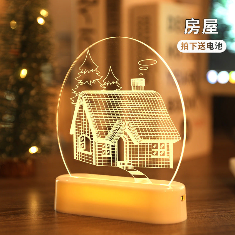 Christmas Decorative Lamp Small Table Lamp Night Light Christmas Ornament Luminous Christmas Gift Wholesale