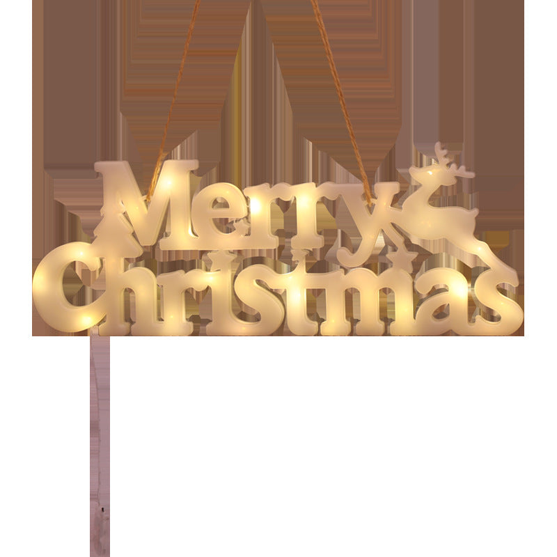 Christmas decoration items Christmas wreath accessories Merry christmas three-dimensional letter lights