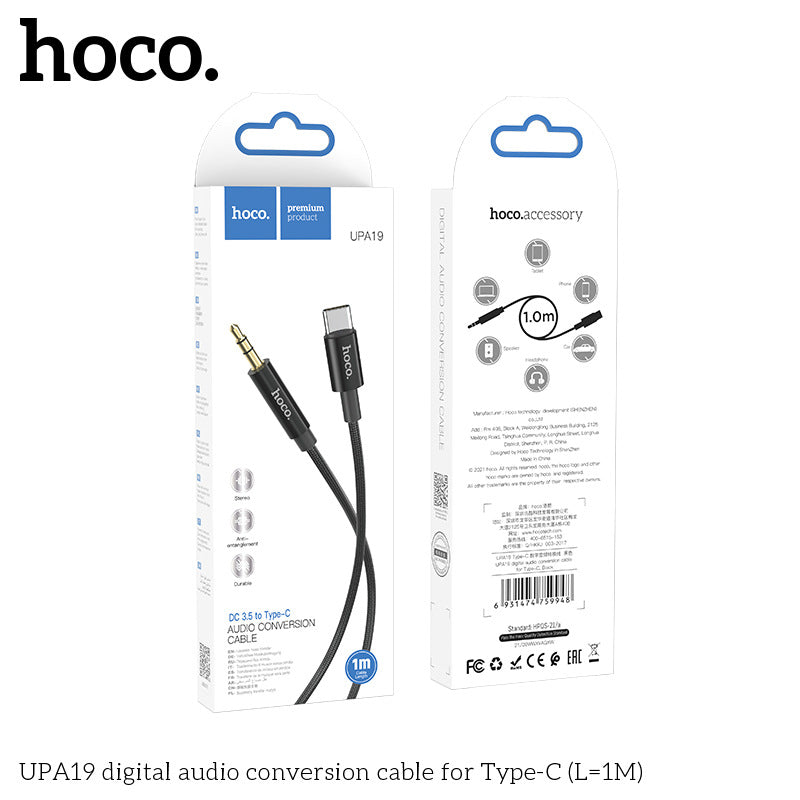 HOCO UPA19 Type-C digital audio conversion cable Type-C to DC3.5 mobile phone adapter cable