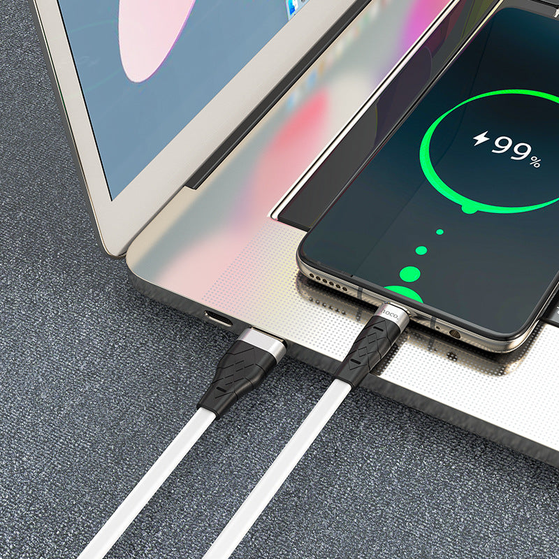 HOCO X53 liquid silicone mobile phone charging data cable is suitable for Apple and Android fast charging cable