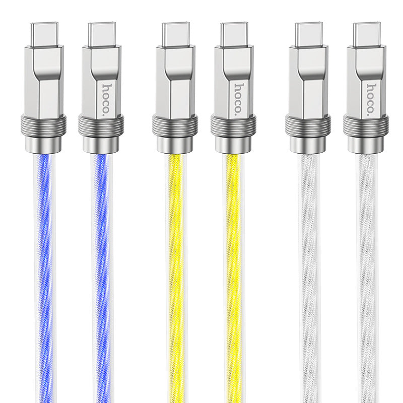 HOCO U113-PD100W zinc alloy silicone charging data cable is suitable for Apple 20W fast charging