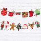 Christmas Flag Pulling Gingerbread Man Flag Hanging Cloth Party Interior Decoration Flag Hanging Venue Layout (minimum order of 12 pieces)