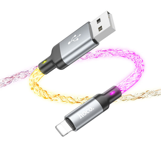 HOCO U112-luminous 60W charging data cable aluminum alloy PD20W suitable for Apple Type-C