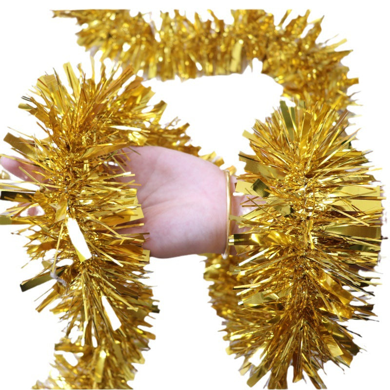 聖誕 9cm彩條節日布置裝飾毛條派對拉花跨境茜草婚慶用品彩帶 (10件起批)