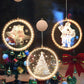 Christmas light string 3D hanging light LED light bell snowflake elk decorative lantern battery light window decoration