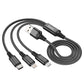 HOCO X76 one-to-three charging cable is suitable for Apple Android type-c mobile phone three-in-one braided cable