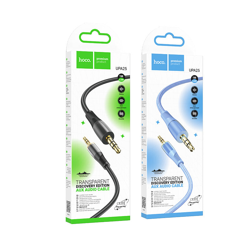 HOCO UPA25 new transparent AUX audio cable 3.5MM mobile phone computer headphone audio adapter cable