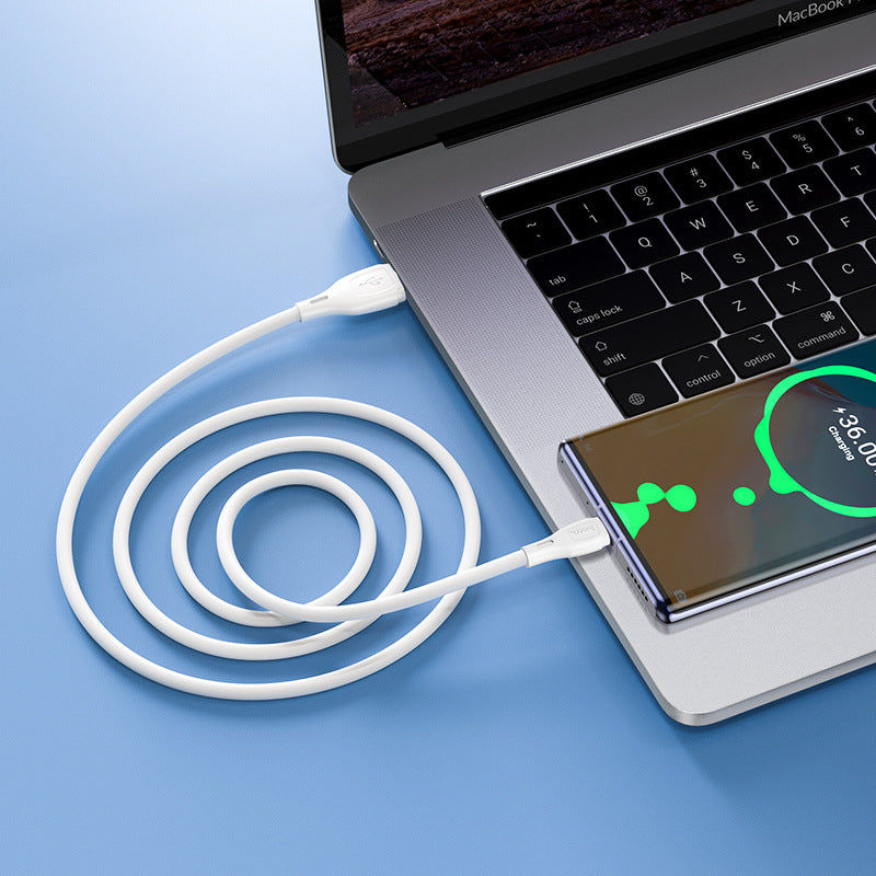 HOCO X61 silicone charging data cable is suitable for Apple 2.4A fast charging charging cable and Android universal