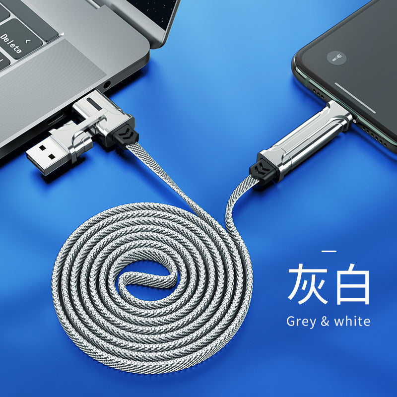 HOCO S22 is suitable for Apple 4-in-1 data cable USB multi-function braided fast charging cable storage-