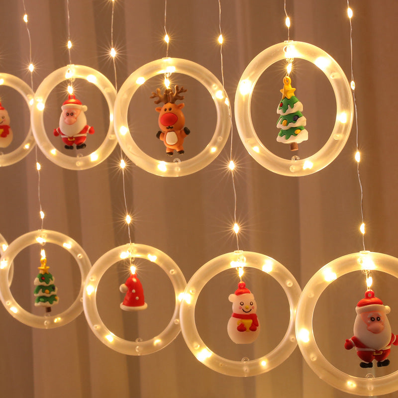 Christmas ring 10 series decorative lights room layout LED ice bar light string spot wholesale