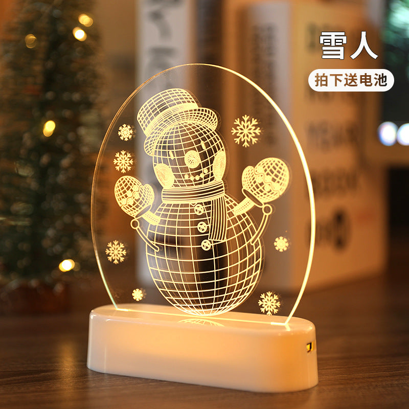 Christmas Decorative Lamp Small Table Lamp Night Light Christmas Ornament Luminous Christmas Gift Wholesale