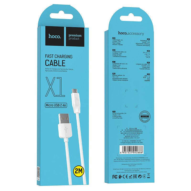 HOCO X1 is suitable for Apple Iphone data cable Android fast charging cable flash charging cable type-C