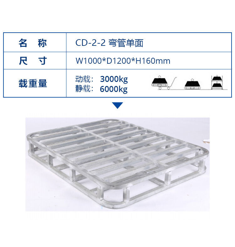 Steel forklift pallet cargo transport pallet drive-in shelf metal shelf pallet iron pallet