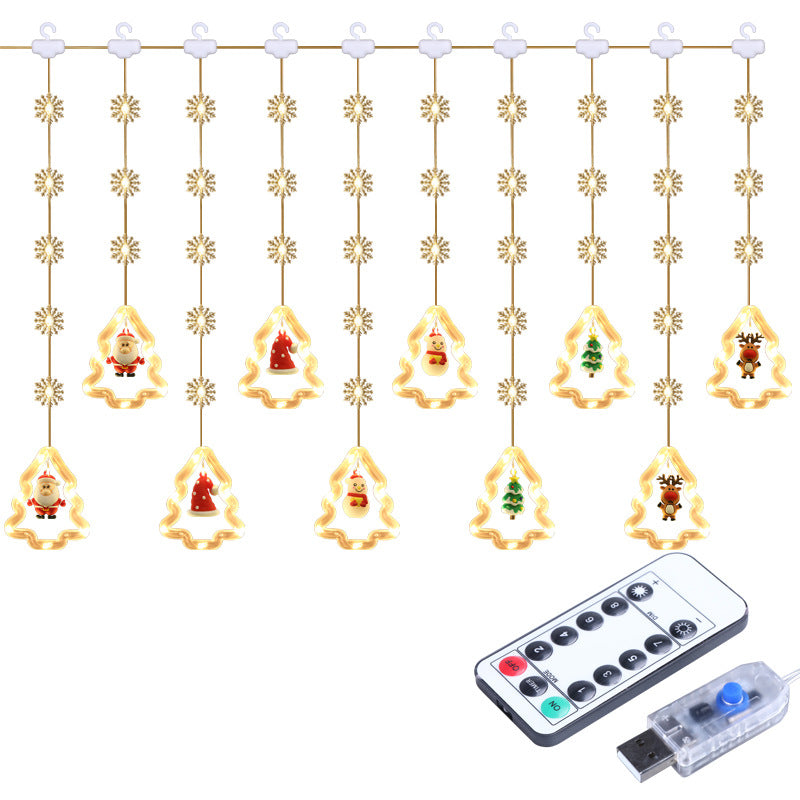 Christmas Decorative Lights Room Layout LED Ice Strip Lights Star Lights Snowflake Lights Spot Wholesale