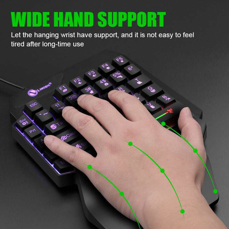 LIMEIDE GK103S 發光遊戲鍵盤，具機械手感，可作喫雞王座，也可當手機鍵鼠轉換器