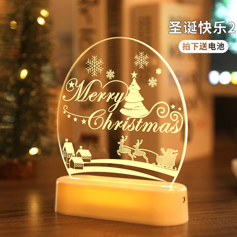 Christmas Decorative Lamp Small Table Lamp Night Light Christmas Ornament Luminous Christmas Gift Wholesale