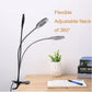 USB clip lamp student eye protection reading table lamp three-tone light clip lamp hose bedside night light