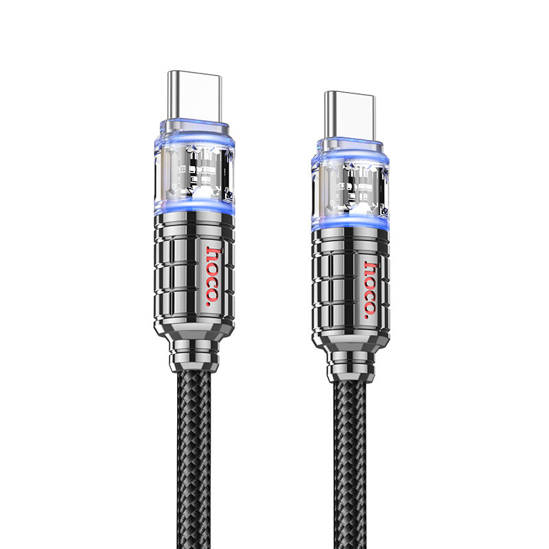 HOCO U122-PD60W transparent charging data cable is suitable for Type-C Apple PD27W fast charging