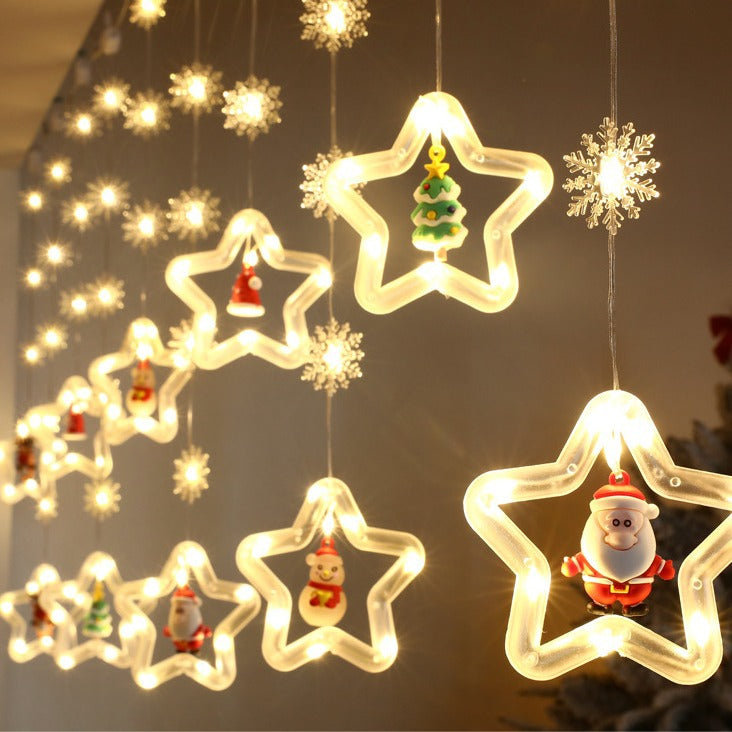 Christmas Decorative Lights Room Layout LED Ice Strip Lights Star Lights Snowflake Lights Spot Wholesale