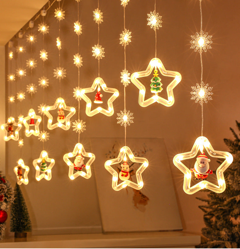 Christmas Decorative Lights Room Layout LED Ice Strip Lights Star Lights Snowflake Lights Spot Wholesale