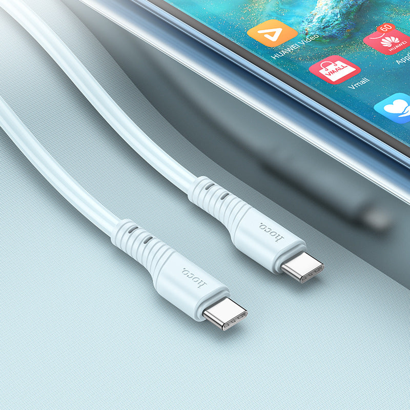 HOCO X97-PD60W is suitable for Apple PD20W Android Type-C silicone fast charging data cable