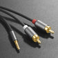 HOCO UPA10 one-to-two audio cable 3.5mm to dual Lotus rca audio adapter cable speaker computer