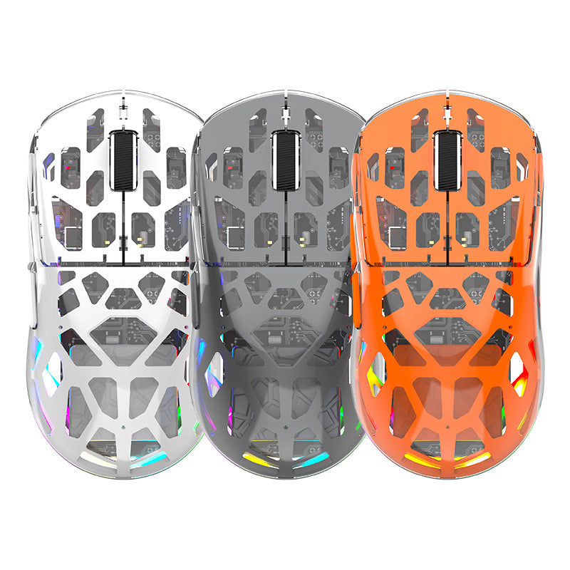 K-Snake BM560 藍牙無線三模鼠標，適用於臺式電腦、筆記本，透明外觀，適合辦公商務場景